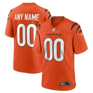 Cincinnati bengals nike alternate game custom jersey Orange