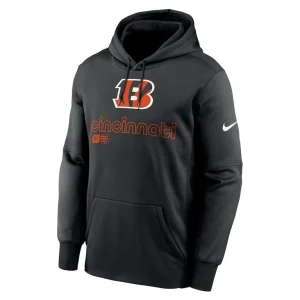 Cincinnati bengals nike big tall performance pullover hoodie Black 2XT
