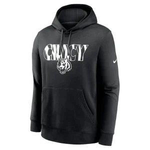 Cincinnati bengals nike cheer zone club fleece pullover hoodie Black M