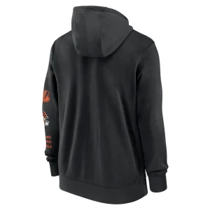 Cincinnati bengals nike club full zip hoodie jacket Black L