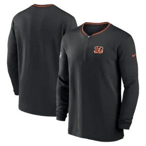 Cincinnati bengals nike coach half zip sweatshirt Black