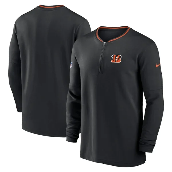 Cincinnati bengals nike coach half zip sweatshirt Black