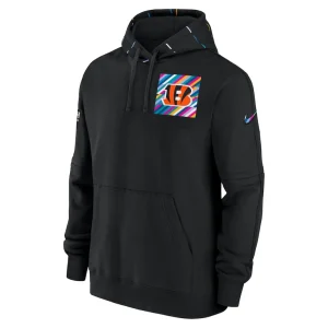 Cincinnati bengals nike crucial catch club pullover hoodie Black M