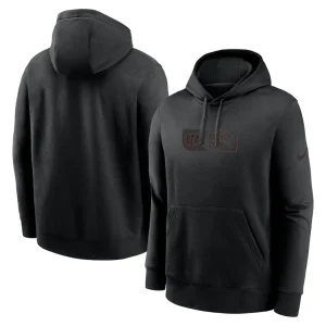 Cincinnati bengals nike edge french terry club pullover hoodie Black