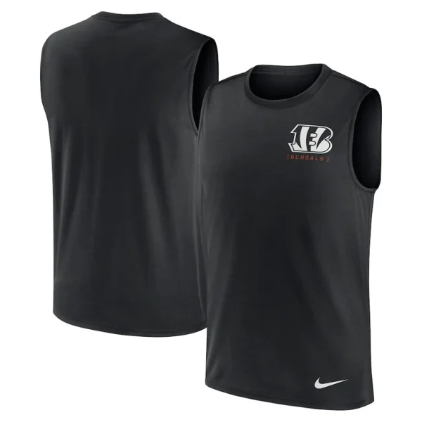 Cincinnati bengals nike large logo peformance muscle tank top Black