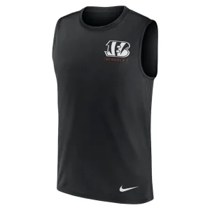 Cincinnati bengals nike large logo peformance muscle tank top Black M