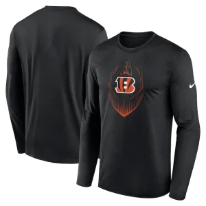 Cincinnati bengals nike legend icon long sleeve t shirt Black