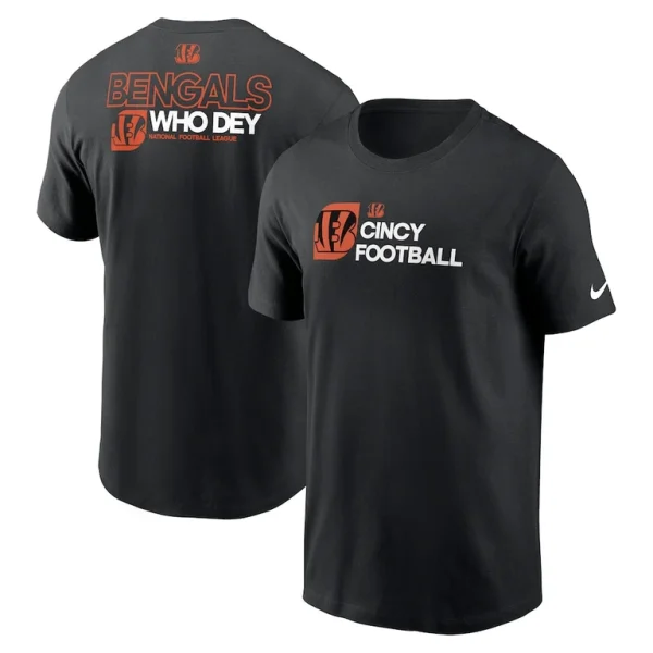Cincinnati bengals nike outline t shirt Black