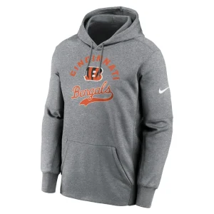 Cincinnati bengals nike performance fleece pullover hoodie Heather gray M