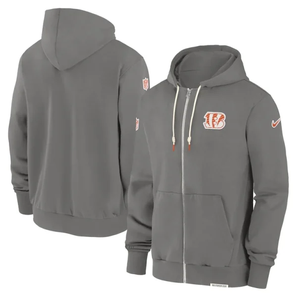 Cincinnati bengals nike player full zip performance hoodie pewter Multi