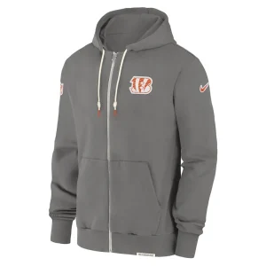 Cincinnati bengals nike player full zip performance hoodie pewter Multi M