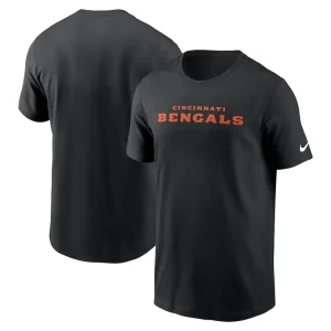 Cincinnati bengals nike primetime wordmark essential t shirt Black