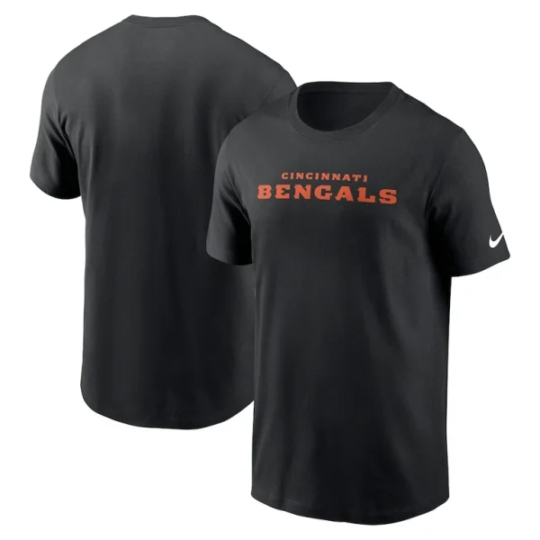 Cincinnati bengals nike primetime wordmark essential t shirt Black