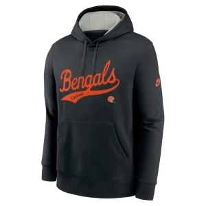Cincinnati bengals nike rewind club logo pullover hoodie Black M