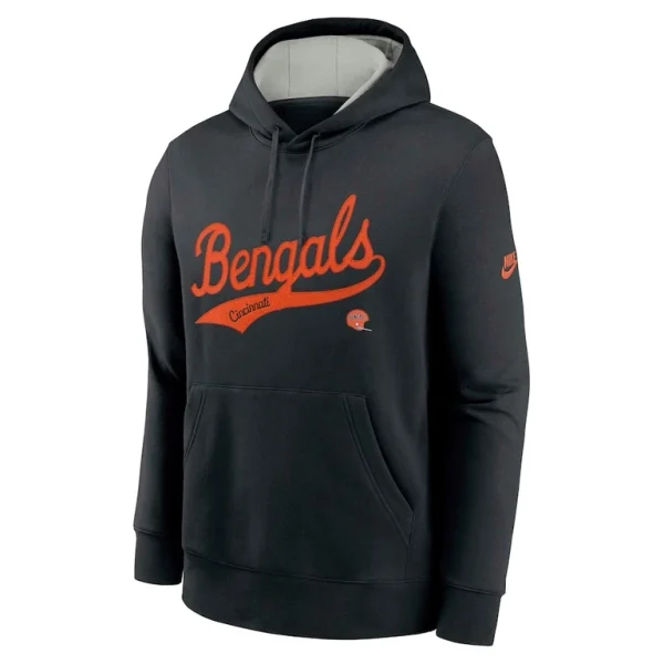 Cincinnati bengals nike rewind club logo pullover hoodie Black M