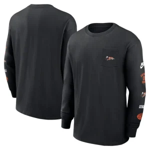 Cincinnati bengals nike rewind heavy max 90 pocket long sleeve t shirt Black