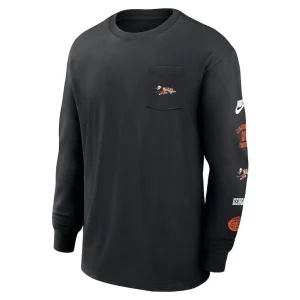 Cincinnati bengals nike rewind heavy max 90 pocket long sleeve t shirt Black M