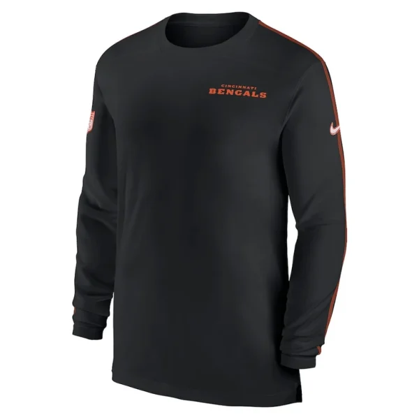 Cincinnati bengals nike sideline coach uv performance long sleeve t shirt Black M