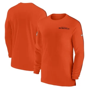 Cincinnati bengals nike sideline coach uv performance long sleeve t shirt Orange