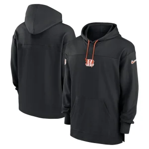 Cincinnati bengals nike sideline jersey performance pullover hoodie Black