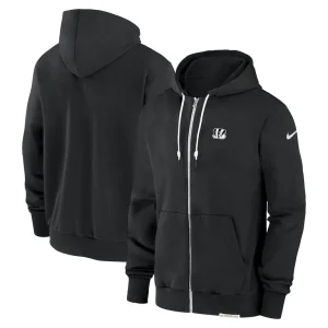 Cincinnati bengals nike sideline performance full zip hoodie jacket Black