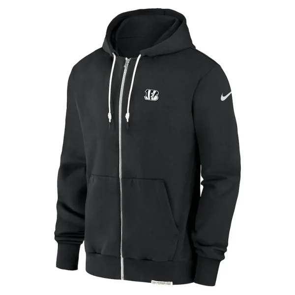 Cincinnati bengals nike sideline performance full zip hoodie jacket Black M