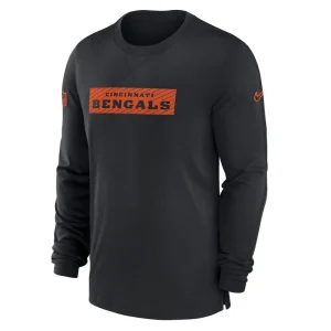 Cincinnati bengals nike sideline player performance long sleeve t shirt Black M