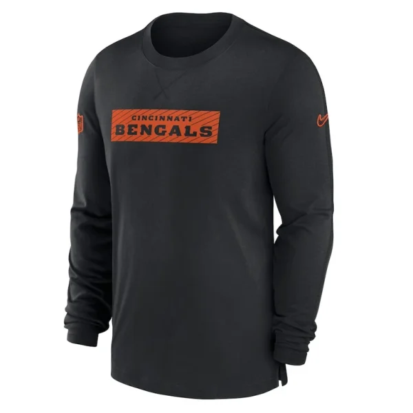 Cincinnati bengals nike sideline player performance long sleeve t shirt Black M