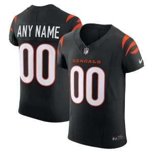 Cincinnati bengals nike team vapor f.u.s.e. elite custom jersey Black