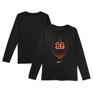 Cincinnati bengals nike toddler legend icon long sleeve t shirt Black
