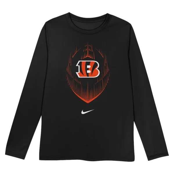 Cincinnati bengals nike toddler legend icon long sleeve t shirt Black 3T