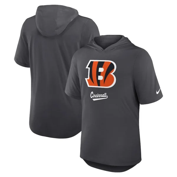 Cincinnati bengals nike tri blend performance hoodie t shirt anthracite Multi