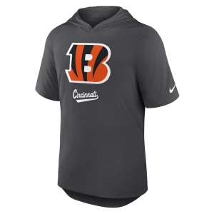 Cincinnati bengals nike tri blend performance hoodie t shirt anthracite Multi M