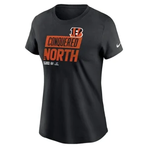 Cincinnati bengals nike womens 2022 afc north division champions locker room trophy collection t shirt Black M
