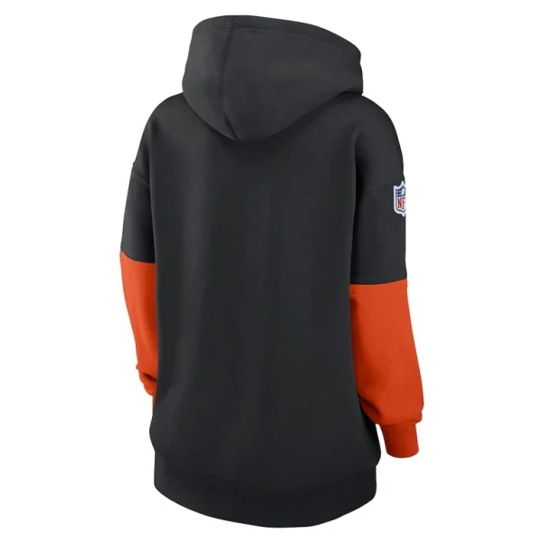 Cincinnati bengals nike womens 2024 sideline essential fleece pullover hoodie Black M