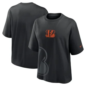 Cincinnati bengals nike womens boxy t shirt Black