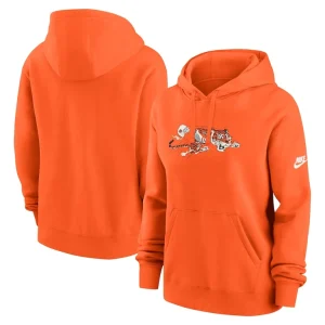 Cincinnati bengals nike womens club fleece pullover hoodie Orange