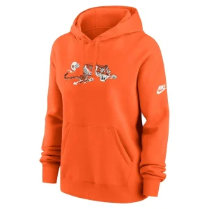 Cincinnati bengals nike womens club fleece pullover hoodie Orange S