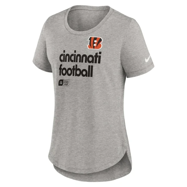 Cincinnati bengals nike womens fashion tri blend t shirt Heather gray S