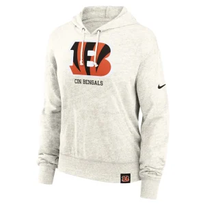 Cincinnati bengals nike womens gym vintage logo pullover hoodie Cream S