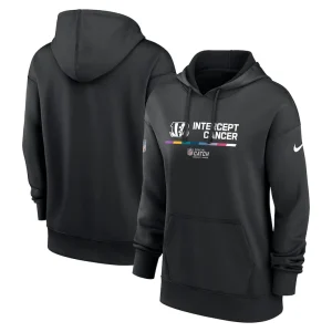 Cincinnati bengals nike womens nfl crucial catch therma performance pullover hoodie Black