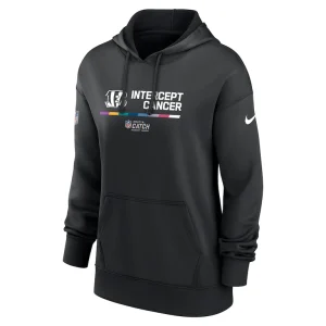 Cincinnati bengals nike womens nfl crucial catch therma performance pullover hoodie Black S
