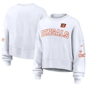 Cincinnati bengals nike womens oversized pullover sweatshirt White