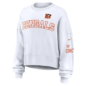 Cincinnati bengals nike womens oversized pullover sweatshirt White S