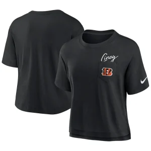 Cincinnati bengals nike womens performance pocket t shirt Black