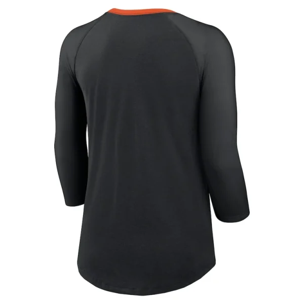 Cincinnati bengals nike womens raglan 34 sleeve t shirt Black M