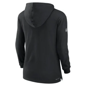 Cincinnati bengals nike womens sideline performance long sleeve hoodie t shirt Black M