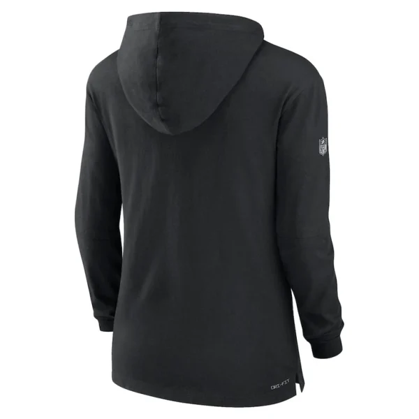 Cincinnati bengals nike womens sideline performance long sleeve hoodie t shirt Black M
