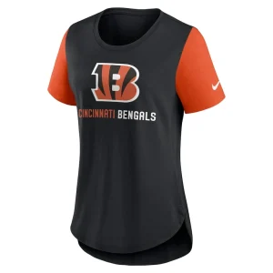 Cincinnati bengals nike womens team nod tri blend fashion t shirt Black S