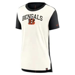 Cincinnati bengals nike womens wordmark tri blend t shirt Creamblack S